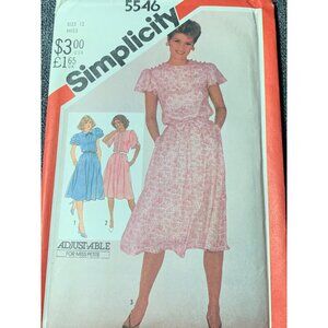 Simplicity Misses Dress Sewing Pattern sz 12 5546 - uncut